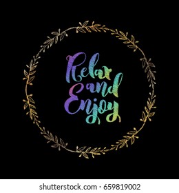 Embroidered flower frame 