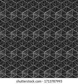 Embroidered geometric ornament. Black patches on a white background. Handmade. Embroidery, fancywork, sewing, hobby. Vector illustration.