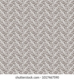 Embroidered geometric pattern, made of zigzags and rounded shapes. Abstract vector.