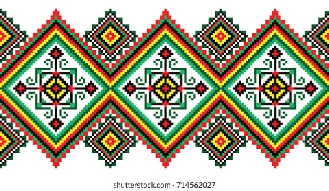 embroidered good like cross-stitch Ukraine pattern