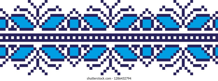 embroidered good like handmade cross-stitch ethnic Ukraine pattern