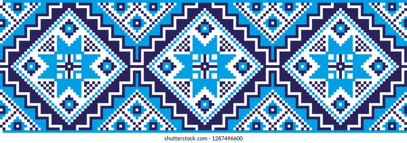 embroidered good like handmade cross-stitch ethnic Ukraine pattern