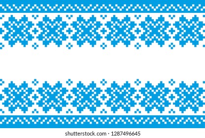 embroidered good like handmade cross-stitch ethnic Ukraine pattern
