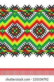 embroidered good like handmade cross-stitch ethnic Ukraine pattern