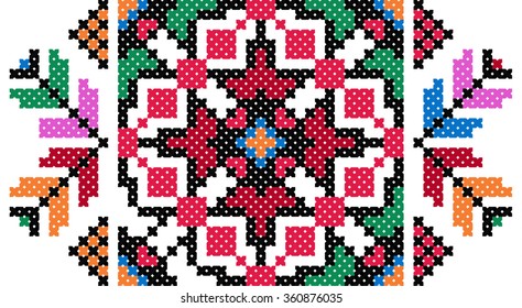 embroidered good like handmade cross-stitch ethnic Ukraine pattern