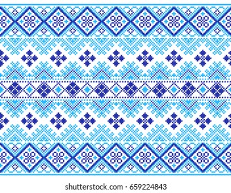 embroidered good like handmade cross-stitch ethnic Ukraine pattern