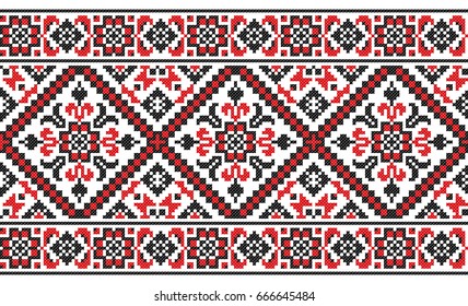 Romanian Folk Seamless Pattern Ornaments Romanian Stock Photo (Edit Now ...