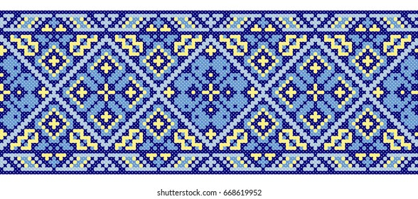 embroidered good like handmade cross-stitch ethnic Ukraine pattern