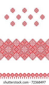 embroidered good like handmade cross-stitch ethnic Ukraine pattern