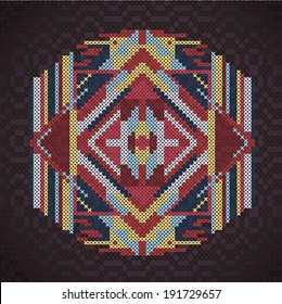 embroidered handmade cross-stitch ethnic pattern