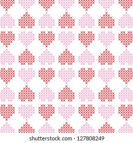 Embroidered hearts