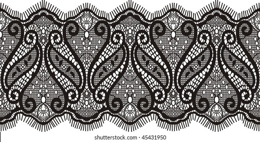 embroidered lace design in vector format very easy to edit, individual objects