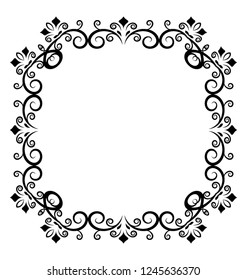 Embroidered monogram line icon design