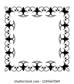Embroidered monogram line icon design