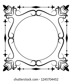 Embroidered monogram line icon design