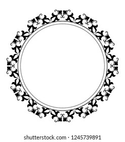 Embroidered monogram line icon design