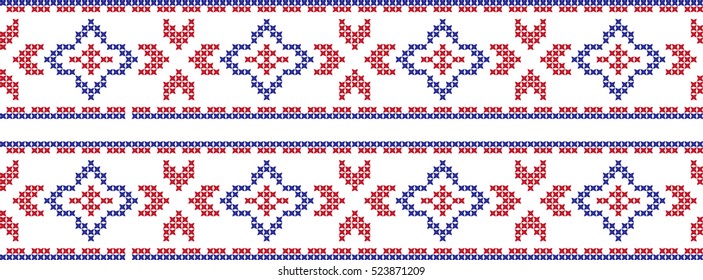 Embroidered national uarainsky pattern
