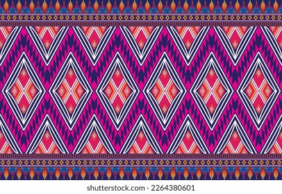 Embroidered old handmade cross-stitch ethnic Ukrainian pattern. Towel with ornament, called rushnyk in vector