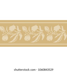 embroidered ornament with flowers