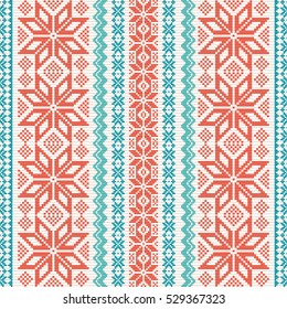Diseño ornamental sin costura en estilo folclórico