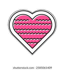 embroidered patch diy fashion handmade color icon vector. embroidered patch diy fashion handmade sign. isolated symbol illustration