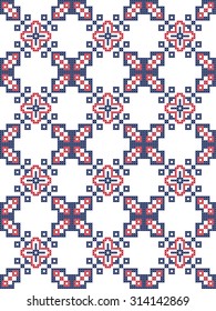 The embroidered pattern