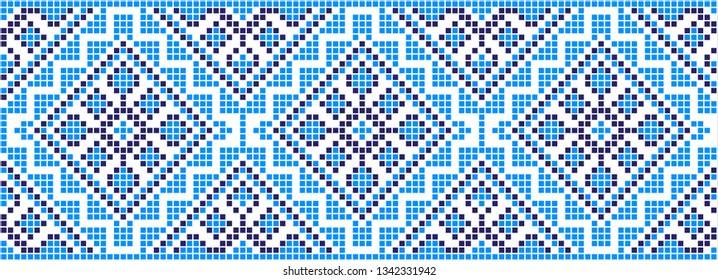 Embroidered pattern on transparent background