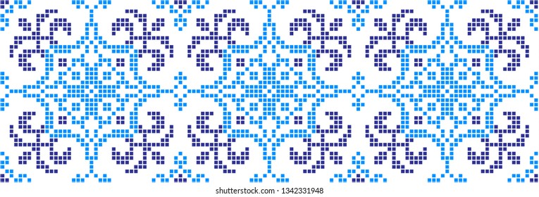 Embroidered pattern on transparent background