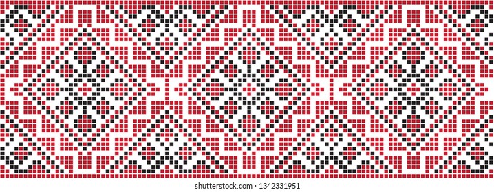 Embroidered pattern on transparent background
