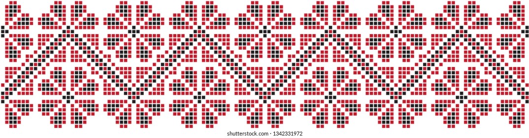 Embroidered pattern on transparent background