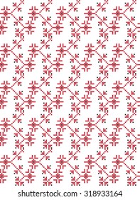 Embroidered pattern on transparent background