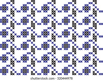 Embroidered pattern on transparent background