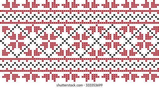 Embroidered pattern on transparent background
