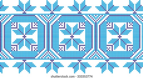 Embroidered pattern on transparent background