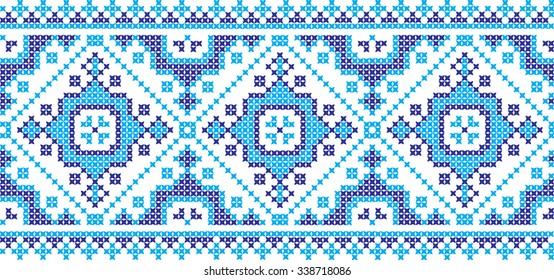 Embroidered pattern on transparent background