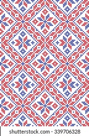 Embroidered pattern on transparent background