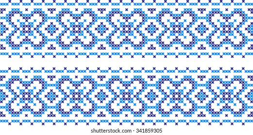 Embroidered pattern on transparent background