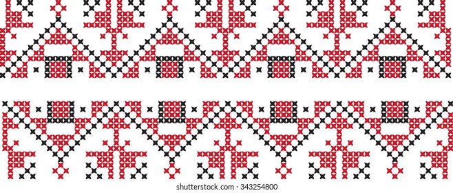 The embroidered pattern on a transparent background
