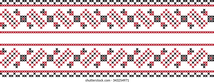 The embroidered pattern on a transparent background