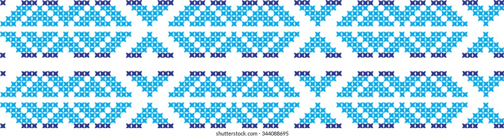 Embroidered pattern on transparent background