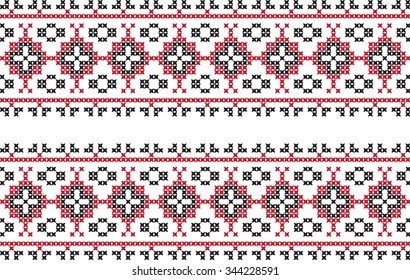 Embroidered pattern on transparent background