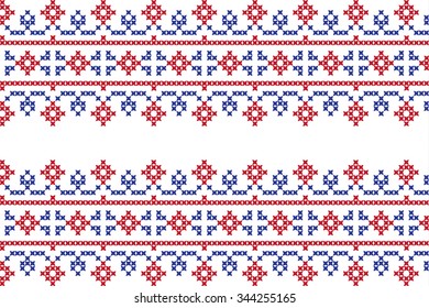 Embroidered pattern on transparent background