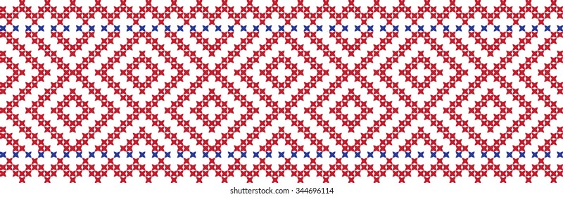 Embroidered pattern on transparent background