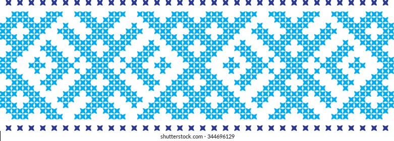 Embroidered pattern on transparent background