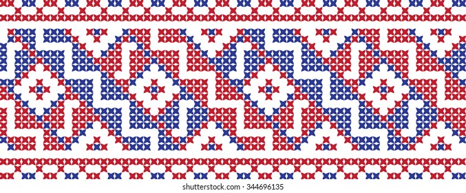 Embroidered pattern on transparent background