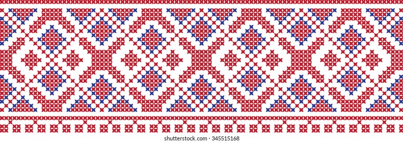 Embroidered pattern on transparent background