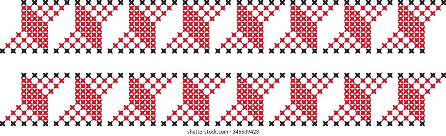 Embroidered pattern on transparent background