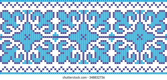 Embroidered pattern on transparent background