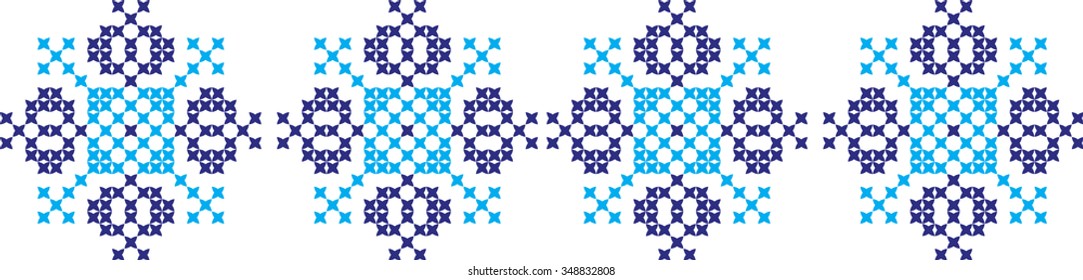 Embroidered pattern on transparent background