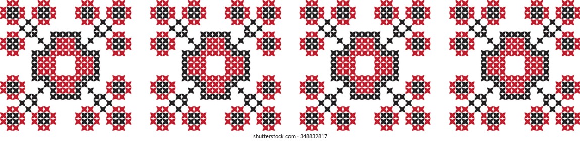 Embroidered pattern on transparent background